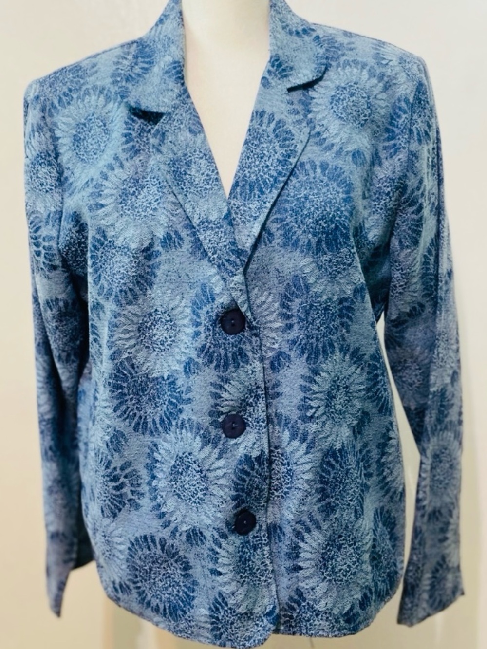 Vintage 90s Orvis Blue Floral Jacket.Made in U.S.A. Size S